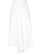 Tibi Compact Suiting Drape Skirt - White