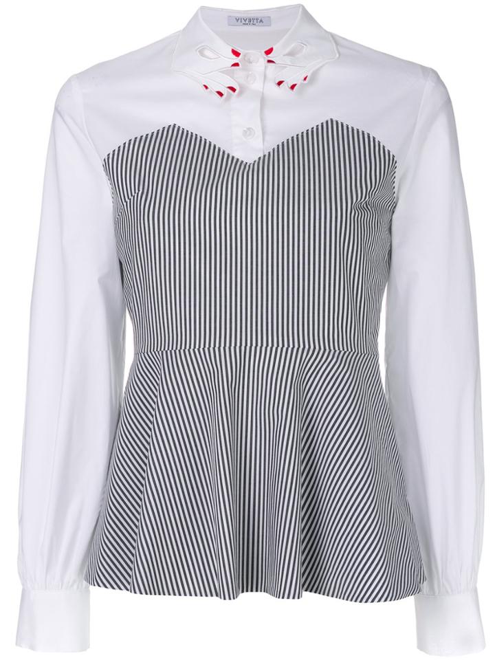 Vivetta Statement Collared Peplum Shirt - White