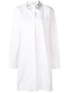 Paco Rabanne Crystal Embellished Shirt Dress - White