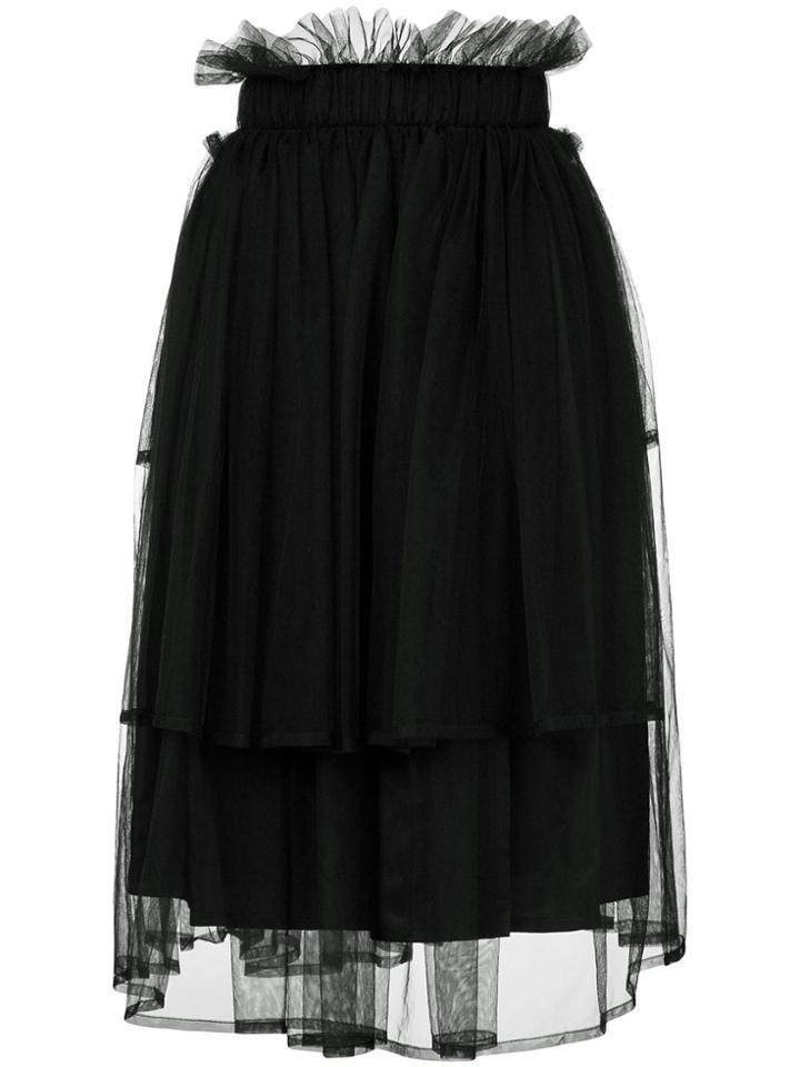 Comme Des Garçons Noir Kei Ninomiya Flared Loose Skirt - Black