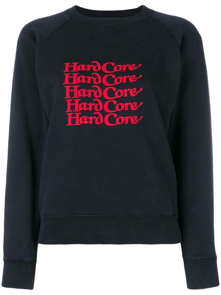 Alexa Chung Hardcore Slogan Sweatshirt - Black