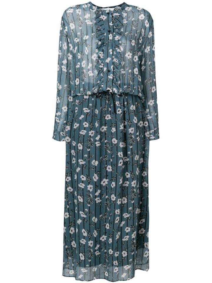 8pm Floral Print Maxi Dress - Blue