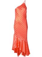 Michelle Mason One-shoulder Ruffled Hem Dress - Red