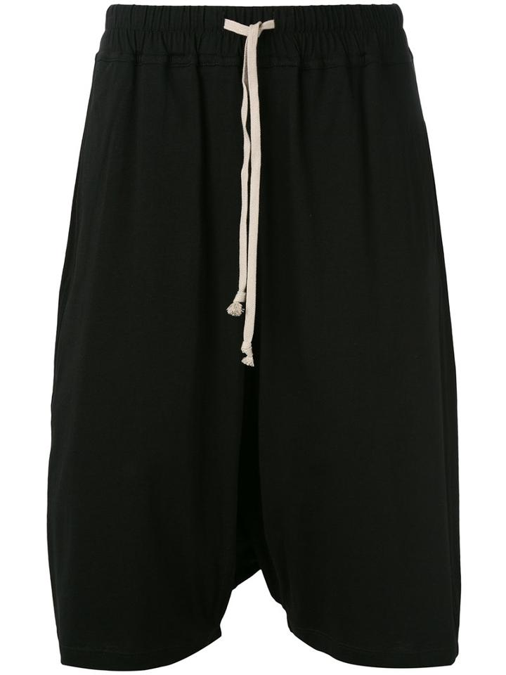 Rick Owens Drkshdw Knee Length Shorts, Women's, Size: Xs, Black, Cotton