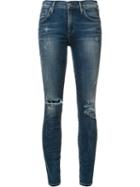 Citizens Of Humanity High-waisted Skinny Jeans, Women's, Size: 26, Blue, Cotton/polyurethane