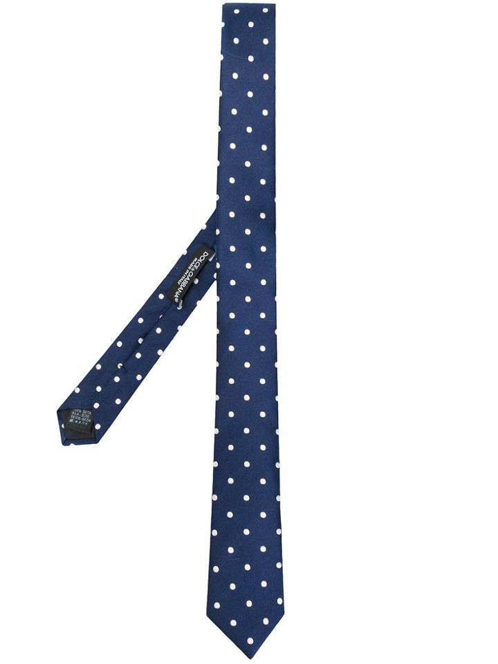 Dolce & Gabbana Polka Dotted Tie - Blue
