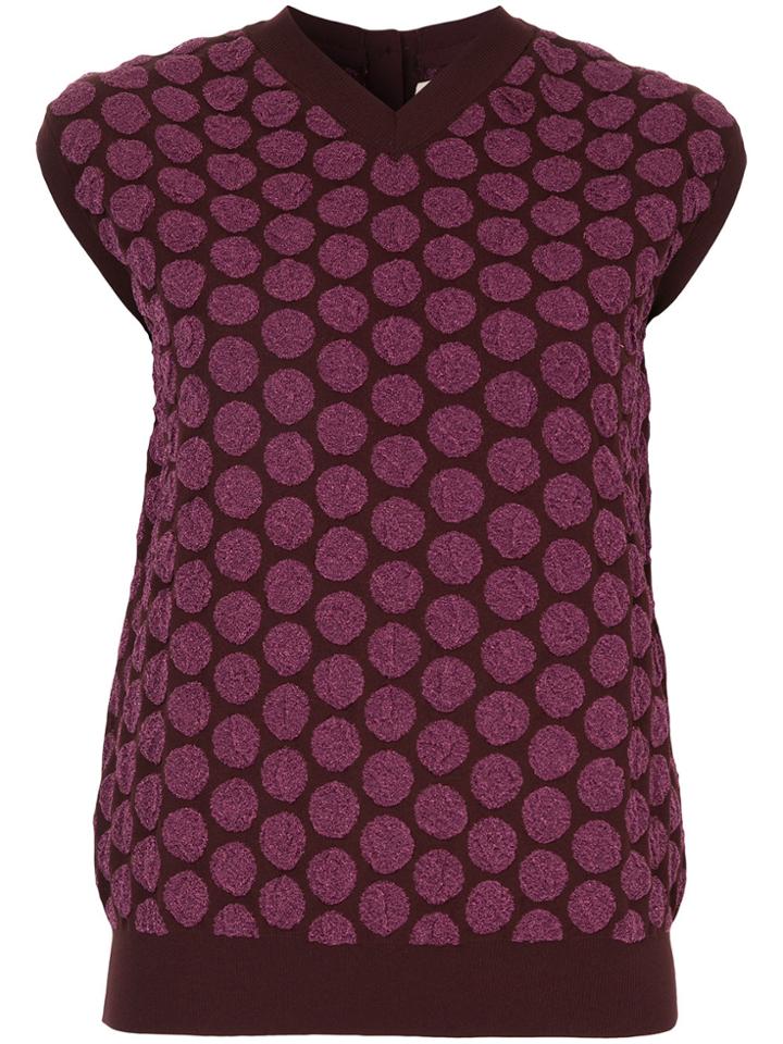 Marni Sleeveless Dot Sweater - Pink & Purple