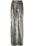 Attico Sequin Palazzo Pants - Metallic