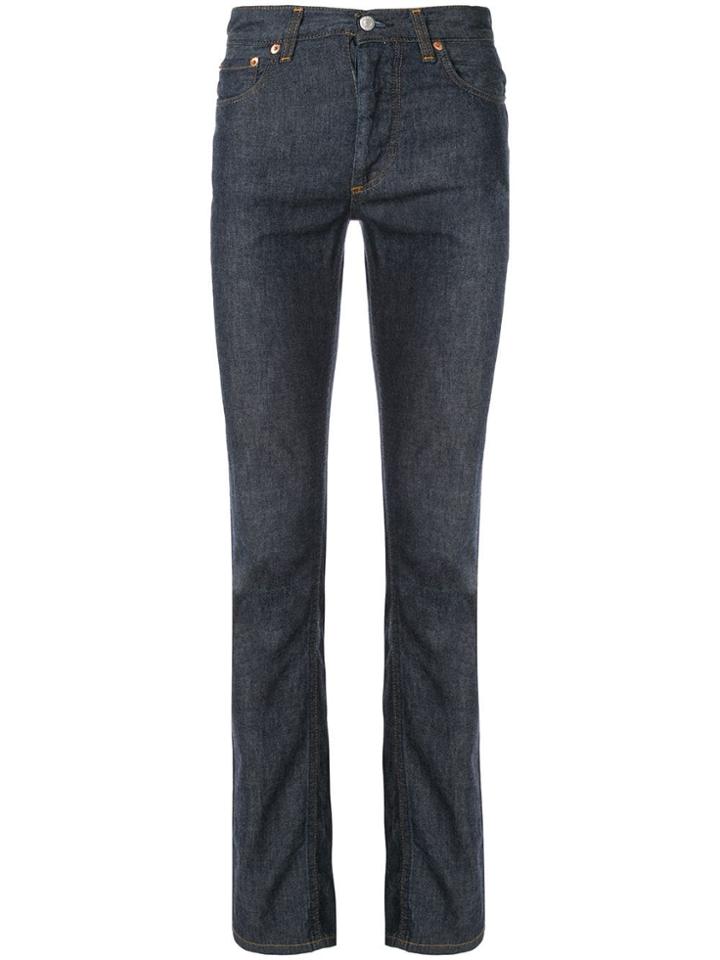 Helmut Lang Pre-owned 1998 High Rise Slim Jeans - Navy