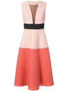 Lela Rose - Sheer Neck Dress - Women - Virgin Wool/polyamide/polyester/silk - 4, Pink/purple, Virgin Wool/polyamide/polyester/silk