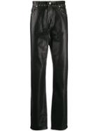 Versace Jeans Couture Coated Straight Leg Jeans - Black