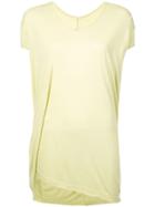 Rick Owens Plain Long T-shirt - Yellow
