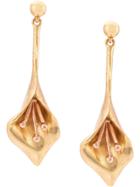 Oscar De La Renta Calla Lily Earrings - Gold