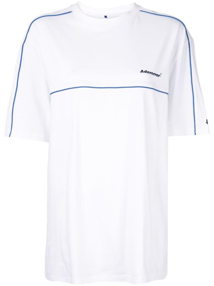 Ader Error Blue Trim Oversized T-shirt - White