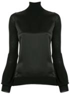 Elie Tahari Slim-fit Silk Top - Black