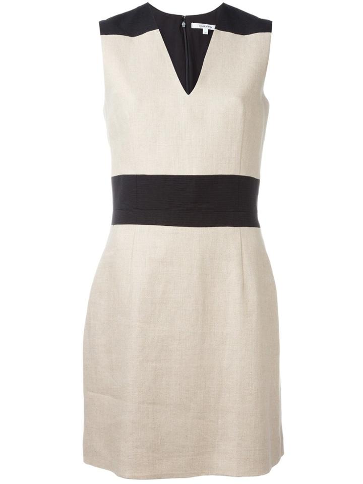 Carven Panelled Fitted Dress - Nude & Neutrals