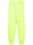 Issey Miyake Vintage Neon Pleated Cropped Trousers - Yellow & Orange