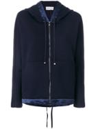 Moncler Contrast Trim Hooded Jacket - Blue