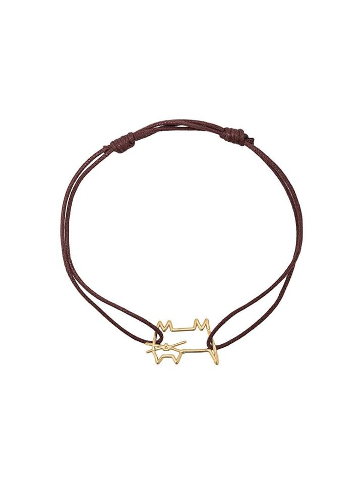 Aliita Cat Charm Bracelet - Brown