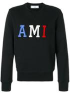 Ami Alexandre Mattiussi Sweatshirt Patched Ami Letters - Black