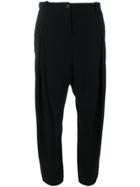 Masnada High Rise Cropped Trousers - Black