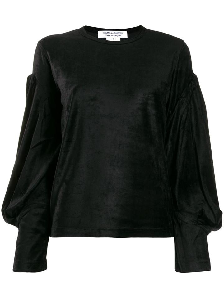 Comme Des Garçons Comme Des Garçons Velvet Dropped-shoulder Top -
