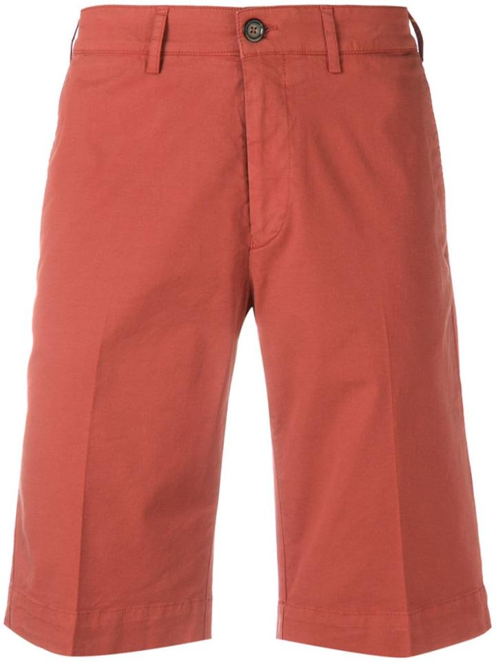 Canali Straight Fit Shorts - Red