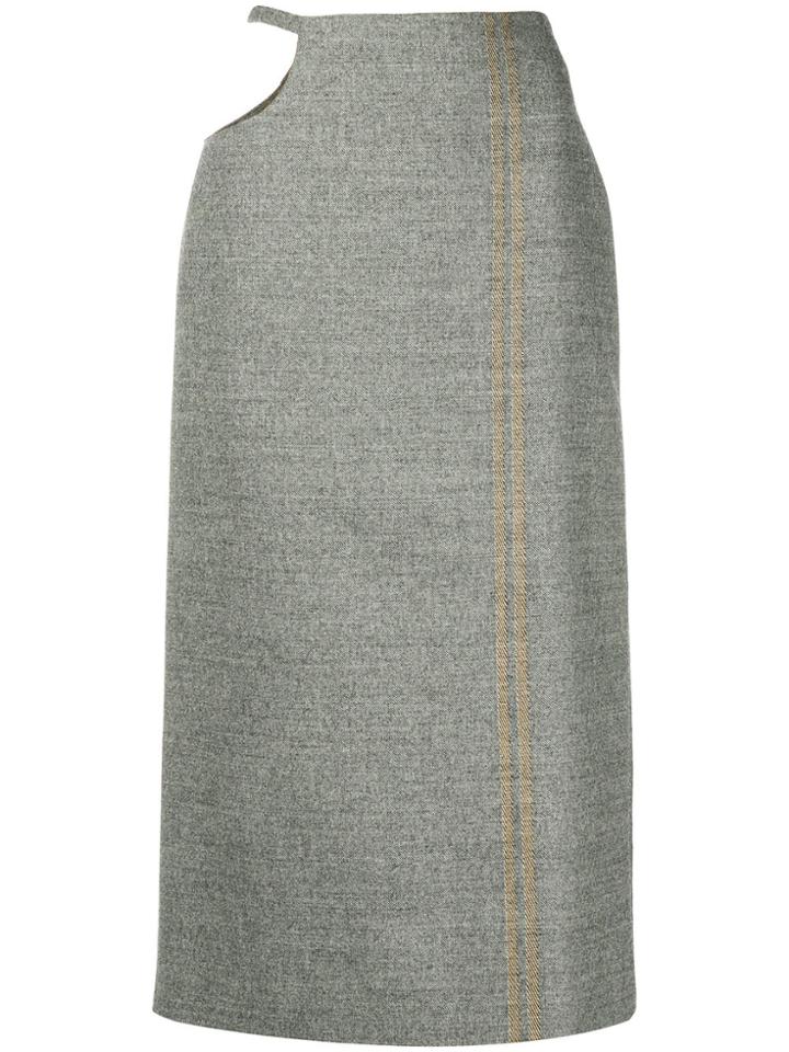 Maison Margiela Cut Out Detail Skirt - Grey