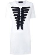 Dsquared2 - Appliqué Dress - Women - Cotton/polyester/viscose - S, White, Cotton/polyester/viscose