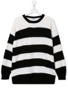 Dondup Kids Teen Striped Sweater - Black