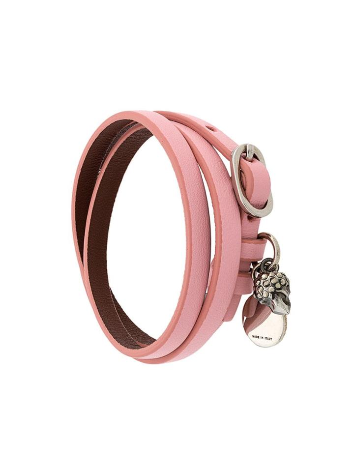 Alexander Mcqueen Wrap-around Skull Bracelet - Pink
