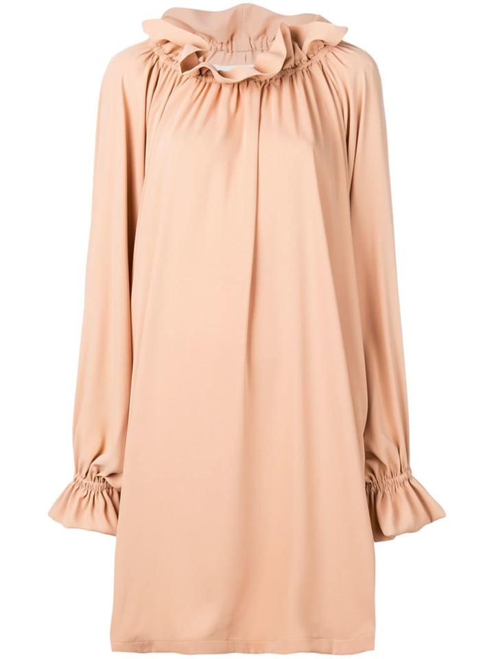 Mm6 Maison Margiela Ruffle-trimmed Dress - Neutrals