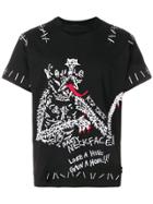 Ktz Embroidered Monster T-shirt - Black