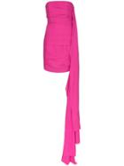 Solace London Etty Strapless Draped Mini Dress - Pink
