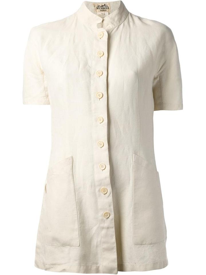 Hermes Vintage Mandarin Collar Shirt