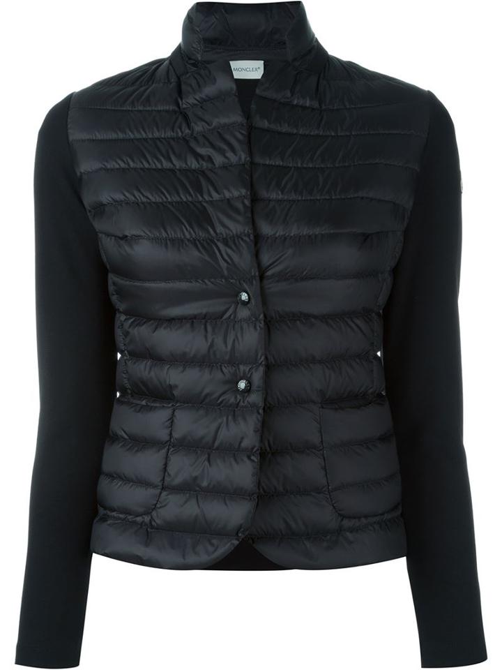 Moncler Padded Front Blazer, Women's, Size: L, Black, Polyamide/feather Down