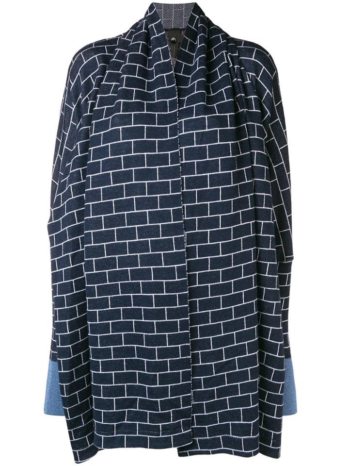 Bernhard Willhelm Geometric Print Cardigan - Blue
