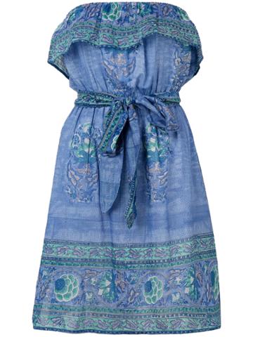 Alicia Bell Patterned Belted Waist Dress - Blue