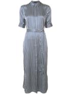 Atm Anthony Thomas Melillo Striped Midi Shirt Dress, Women's, Size: Xs, Blue, Silk