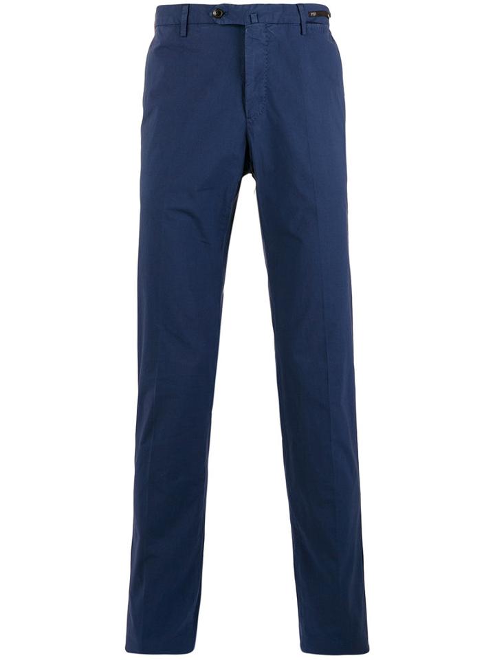 Pt01 - Slim-fit Chino Trousers - Men - Cotton/spandex/elastane - 58, Blue, Cotton/spandex/elastane
