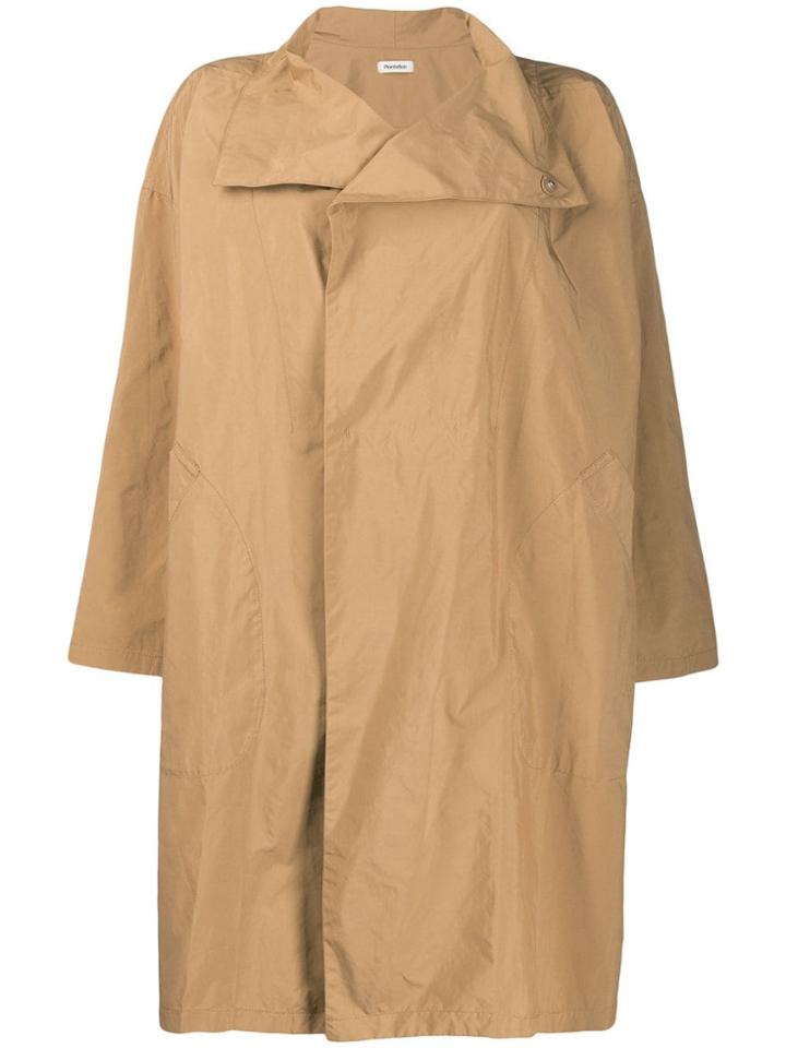 Plantation Button Oversized Coat - Neutrals