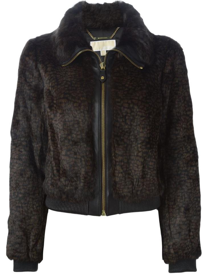 Michael Michael Kors Rabbit Fur Zipped Jacket