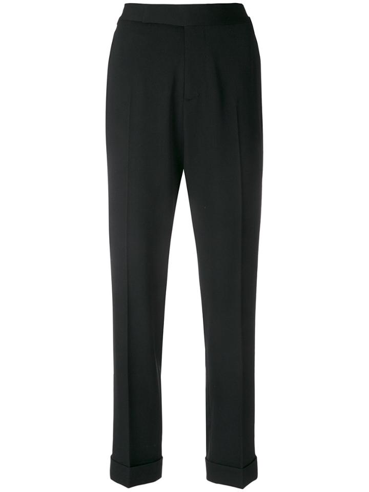 Tom Ford Cropped High Waist Trousers - Black