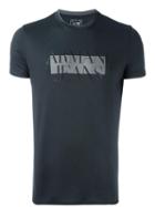 Armani Jeans Logo Print T-shirt, Men's, Size: Xs, Grey, Cotton