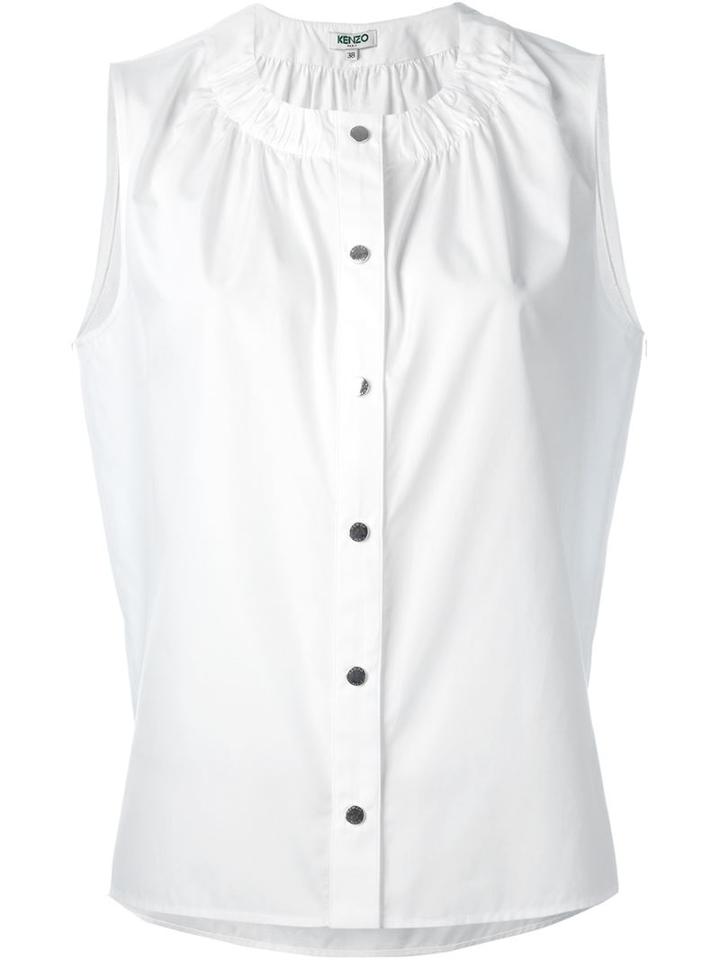 Kenzo Sleeveless Top, Women's, Size: 36, White, Cotton