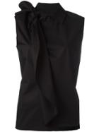 Mm6 Maison Margiela Tie Knot Detail Blouse - Black