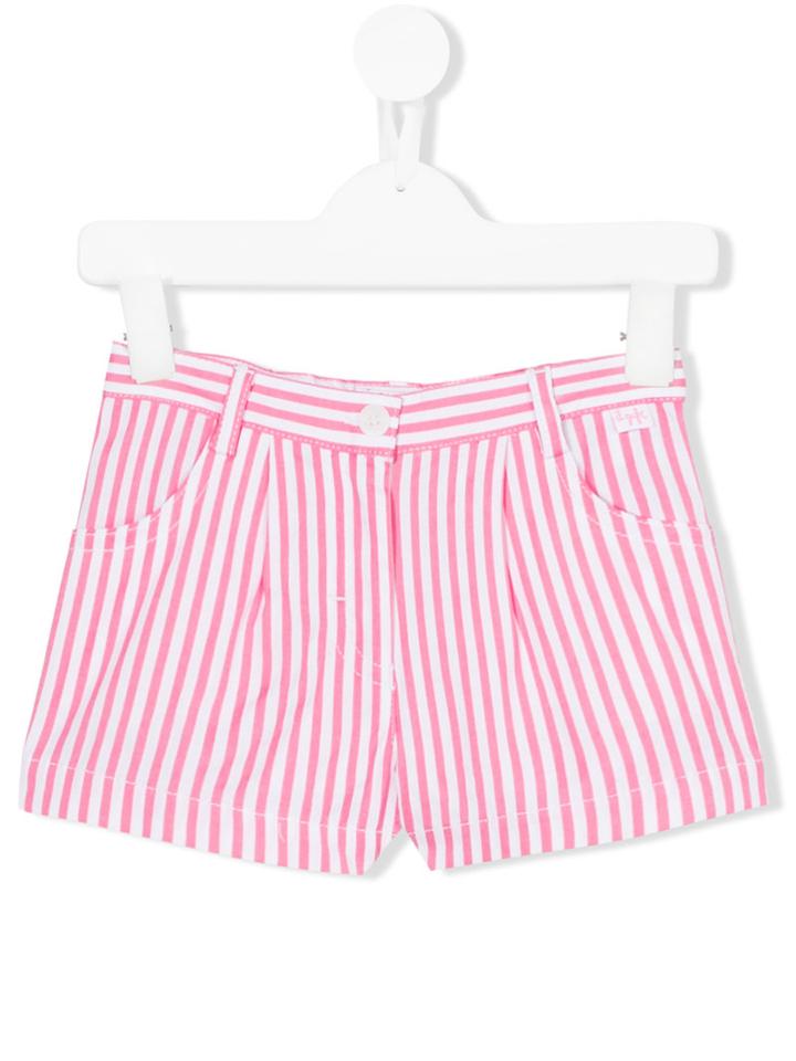 Il Gufo - Striped Shorts - Kids - Cotton/spandex/elastane - 4 Yrs, Pink/purple