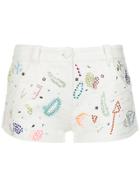 Andrea Bogosian Embellished Shorts - White