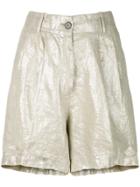 Forte Forte Metallic Fitted Shorts