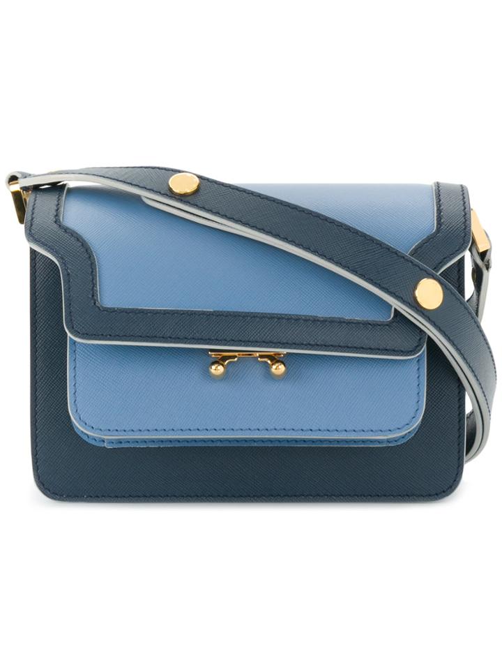 Marni Bicolour Mini Trunk Bag - Blue